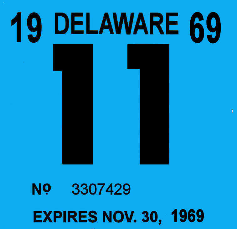(image for) 1969 Delaware Inspection sticker